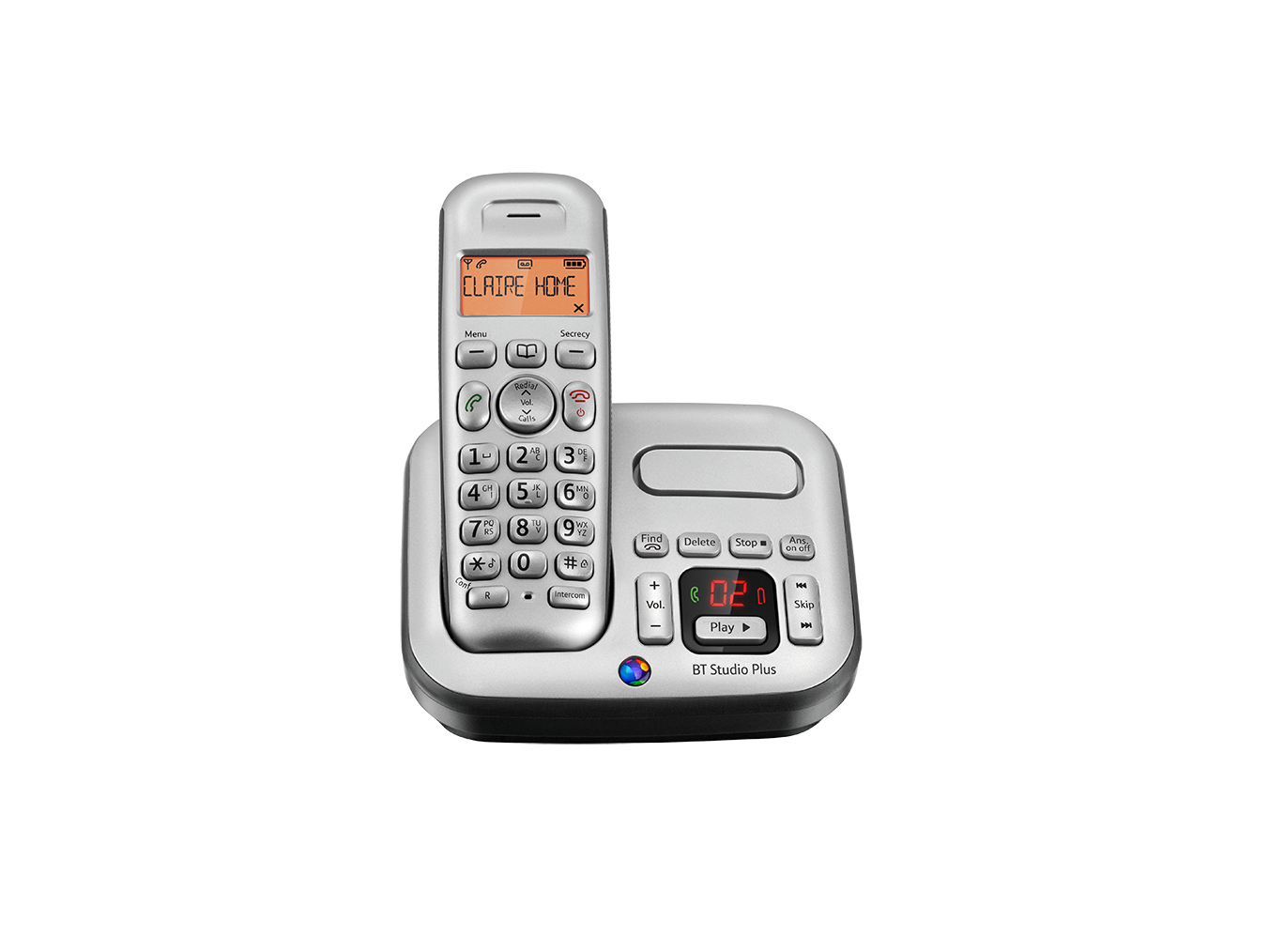 BT Hudson Plus 1500 Single DECT Cordless Telephone with Answer Machine
